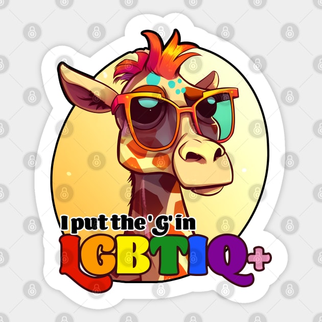 G in LGBTIQ | Gay giraffe Sticker by Mattk270